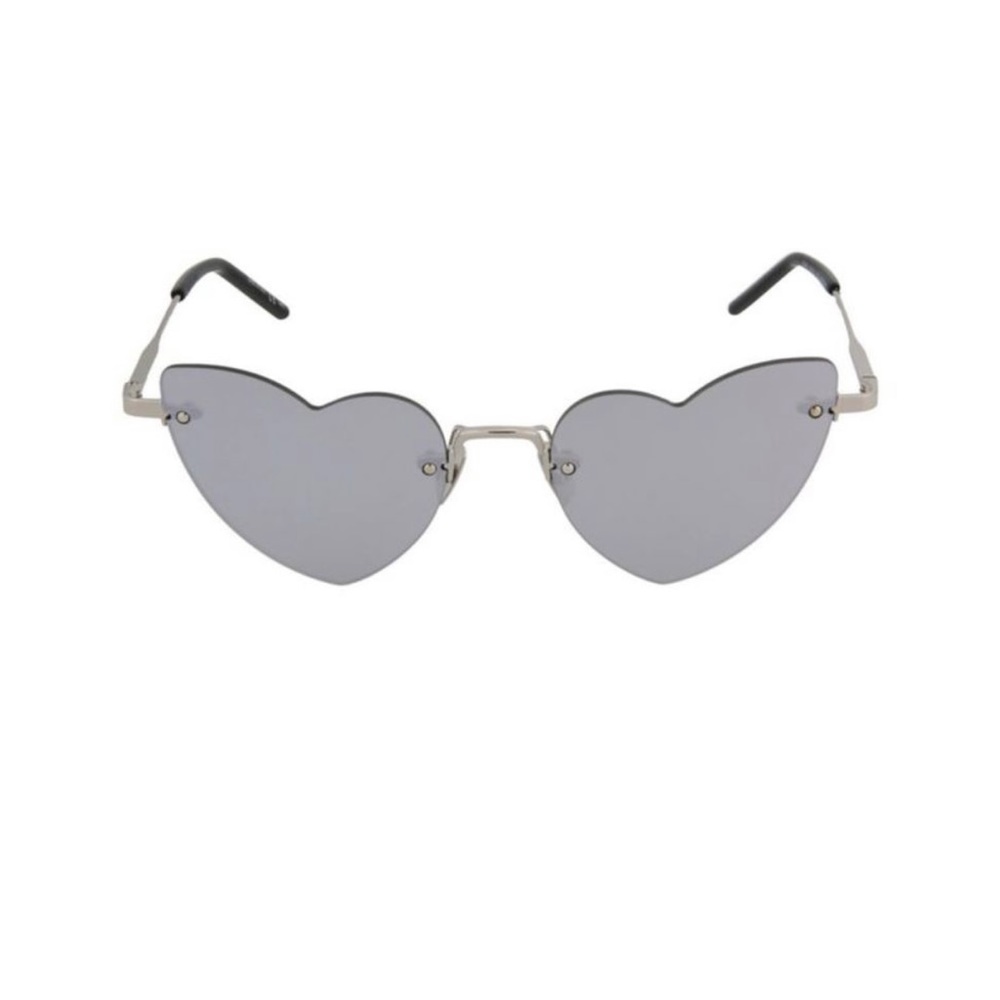 Saint Laurent LouLou Heart Shaped-Frame Metal
Sunglasses Womens